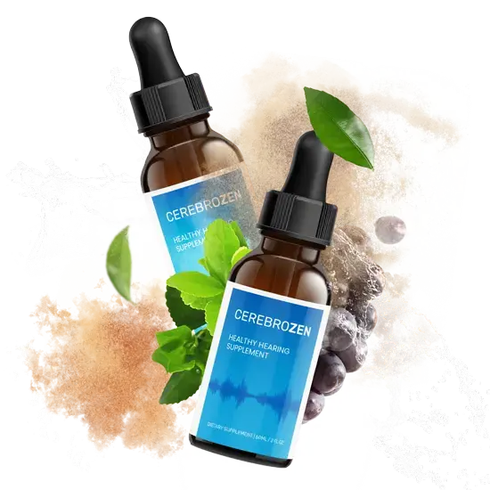 Cerebrozen bottles with botanical ingredients